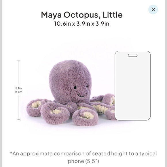 Jellycat little Maya Octopus - Picture 3 of 3